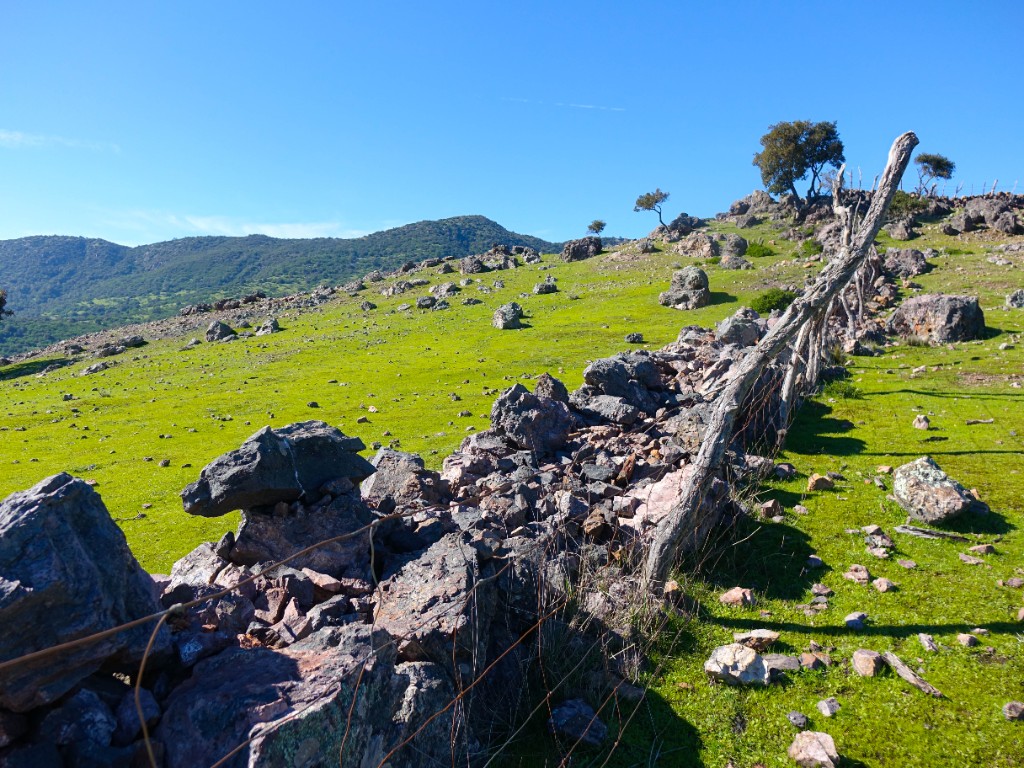 Cerros y paisaje rural cercano a Chepica